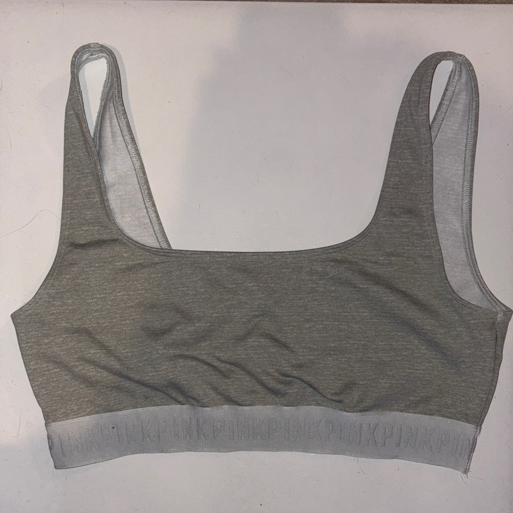 PINK Victoria's Secret Gray Sports Bra